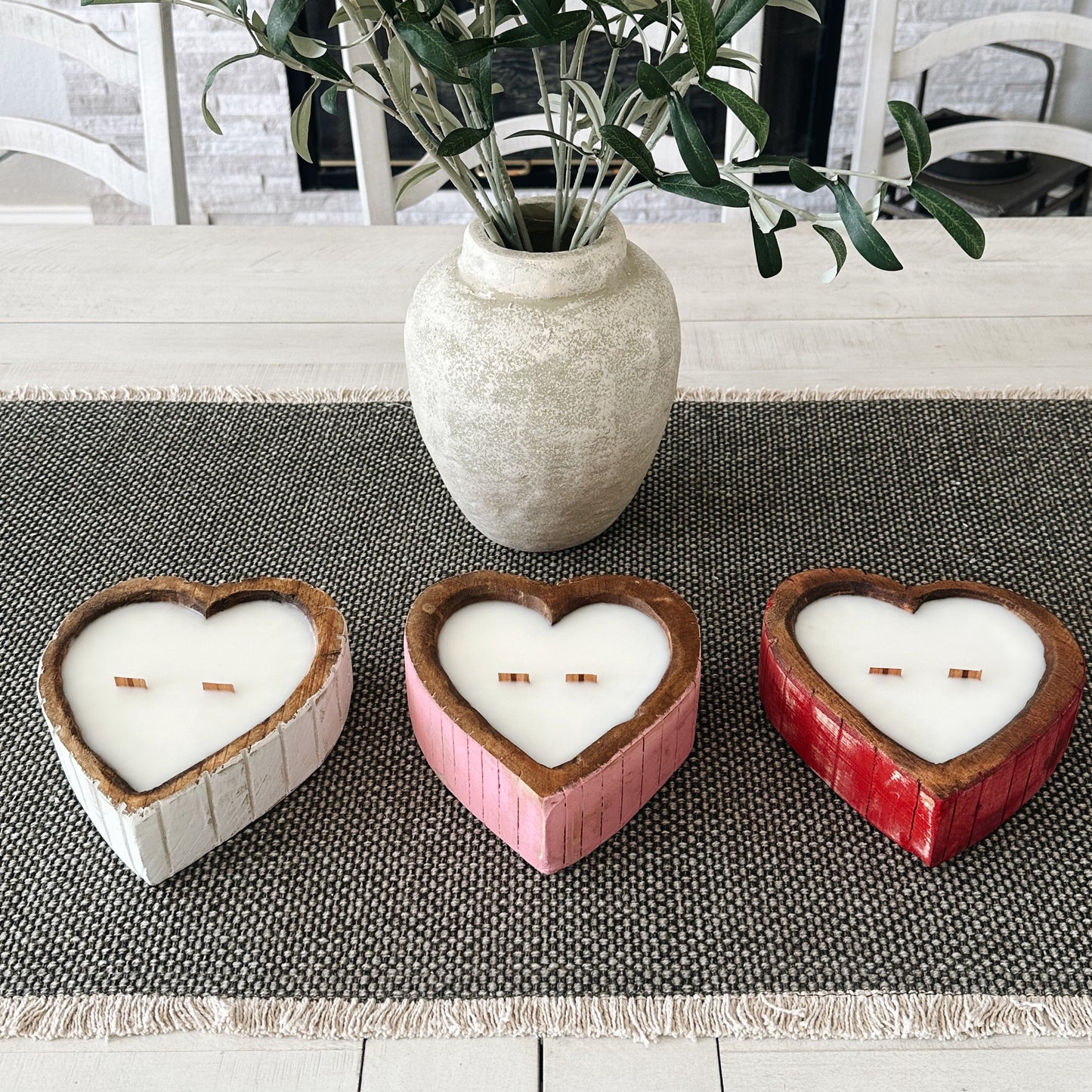 Burnin’ Love Wooden Heart Candle