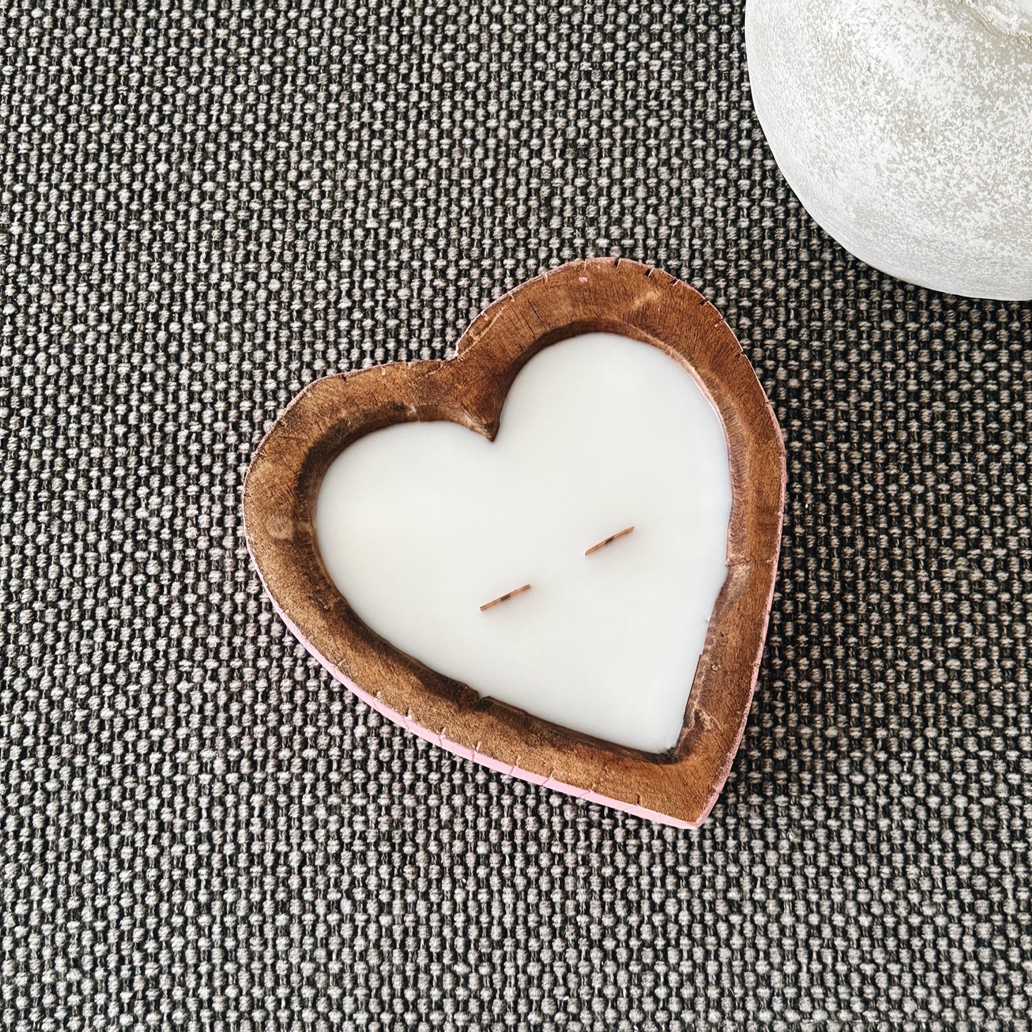Burnin’ Love Wooden Heart Candle