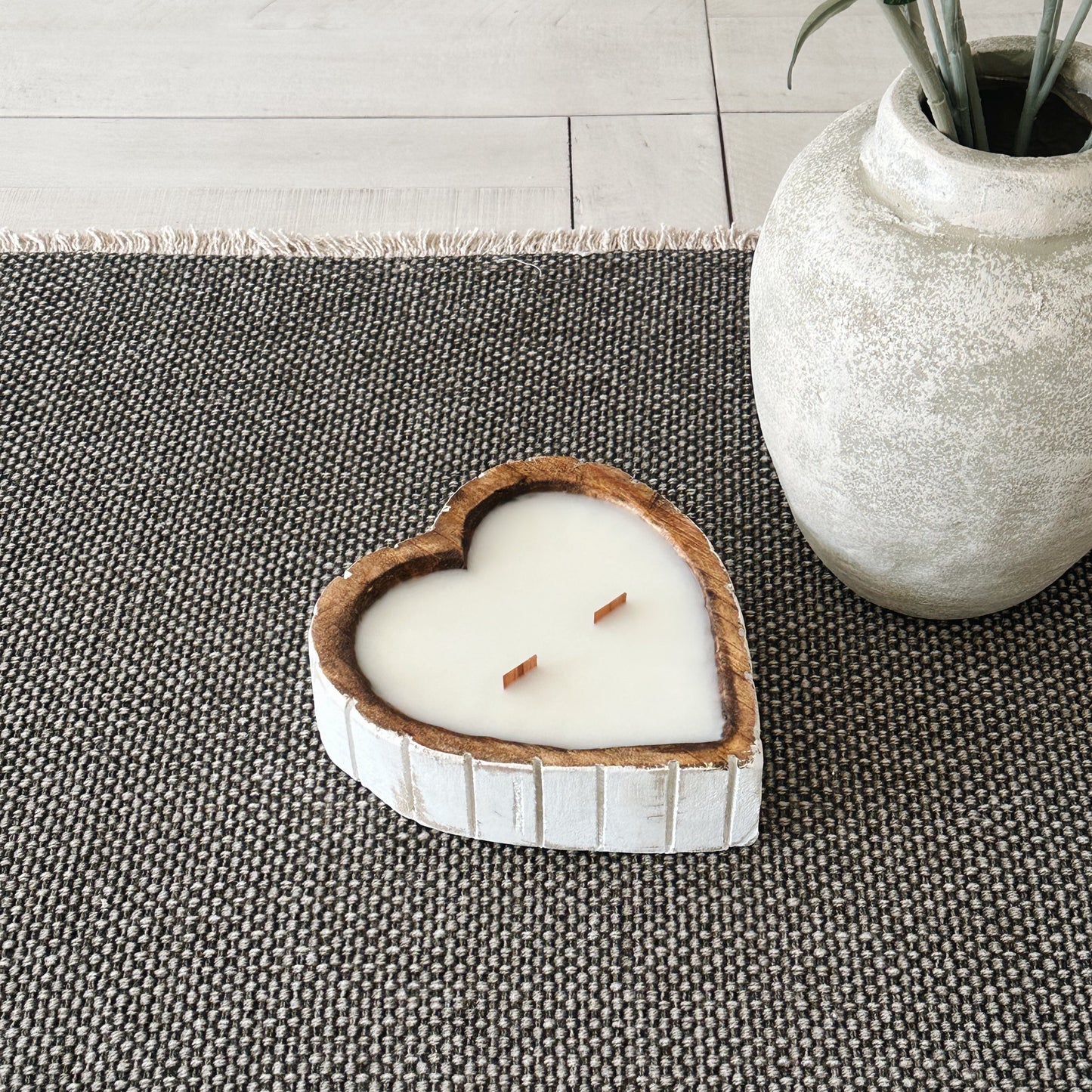 Burnin’ Love Wooden Heart Candle