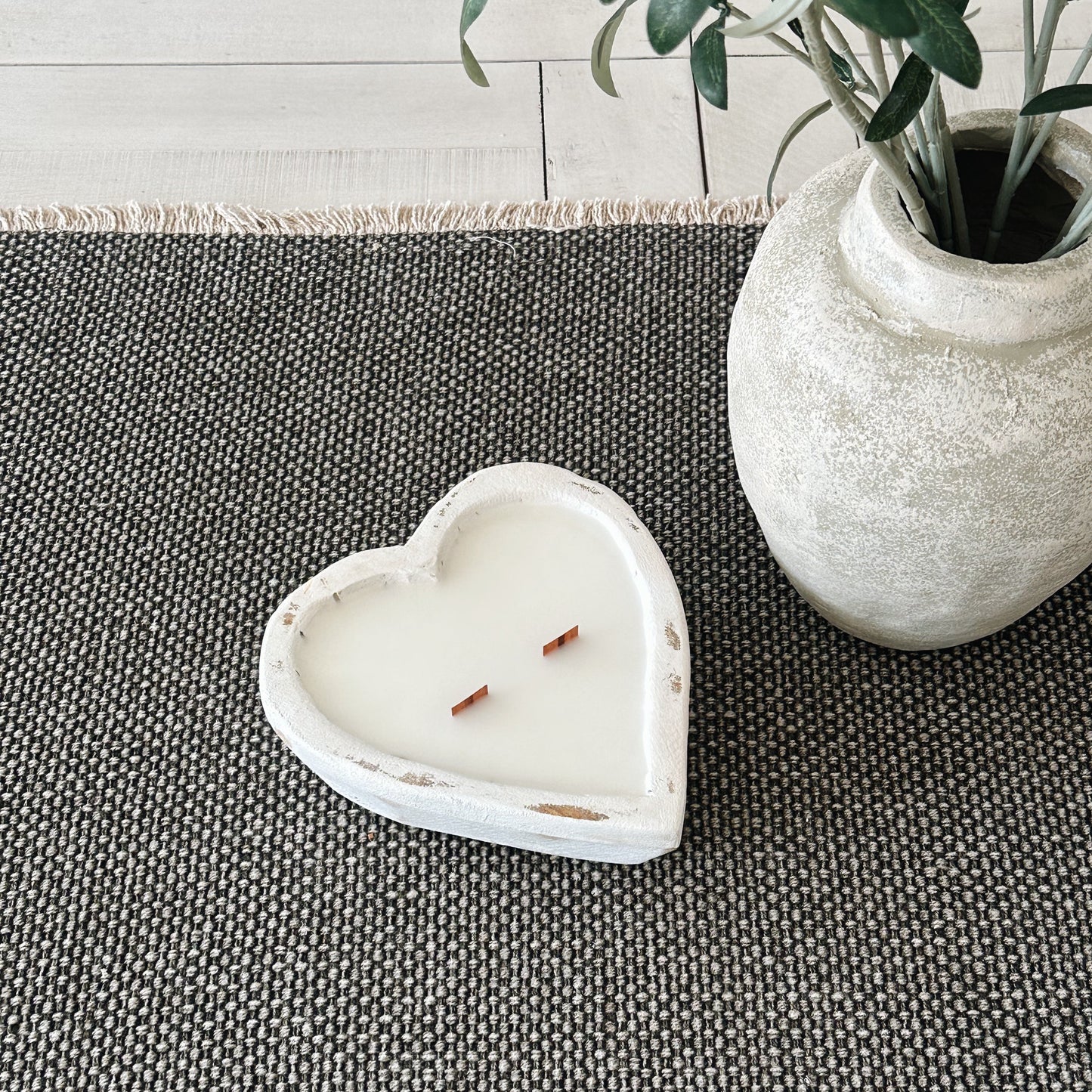 Burnin’ Love Wooden Heart Candle